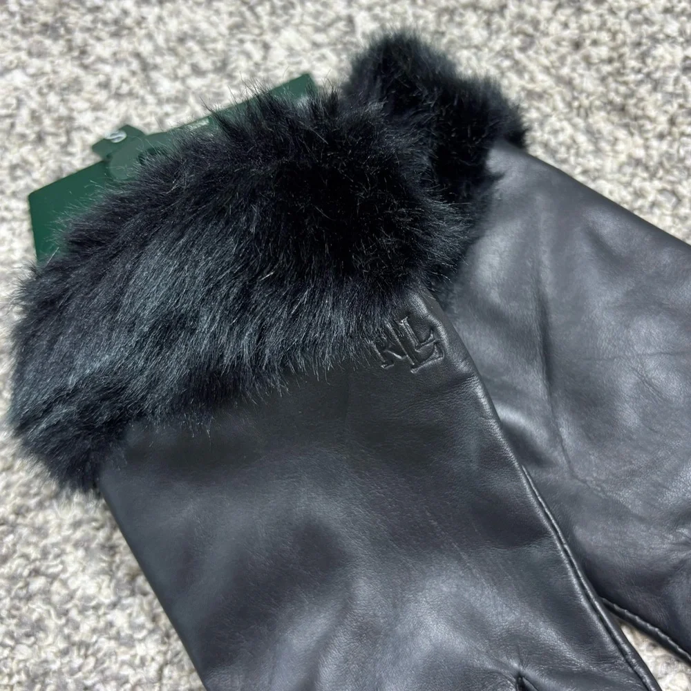 Lauren Ralph Lauren Sheep Leather Gloves Size S - Picture 2 of 6